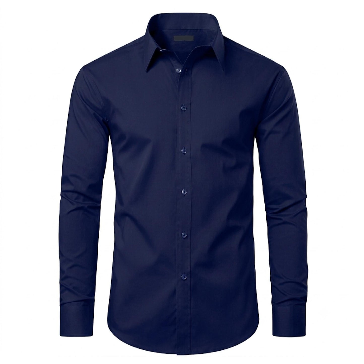 Mens Long Sleeve Untucked Stretch Dress Shirt