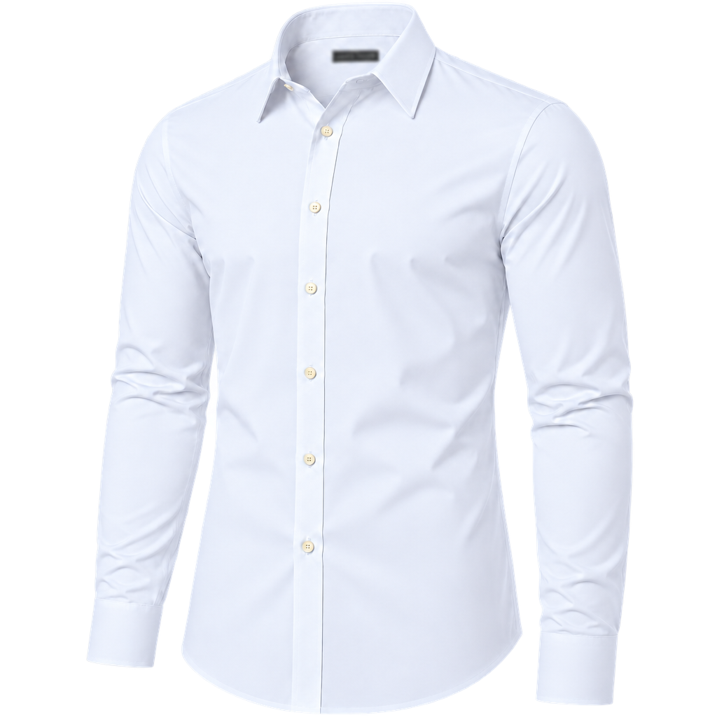 Mens Long Sleeve Untucked Stretch Dress Shirt