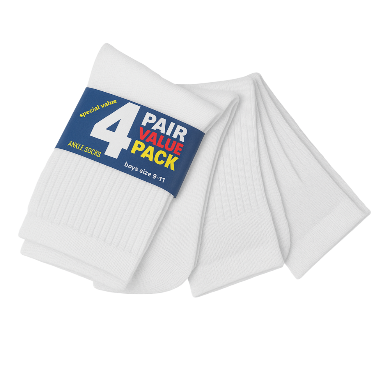 Boy's Crew Socks (4 Pack)