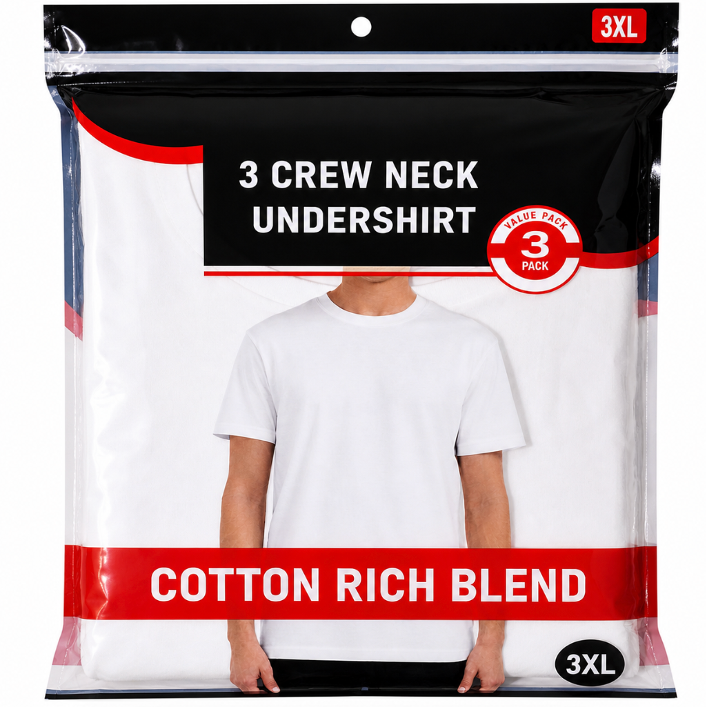 3-Pack Adult Undershirt