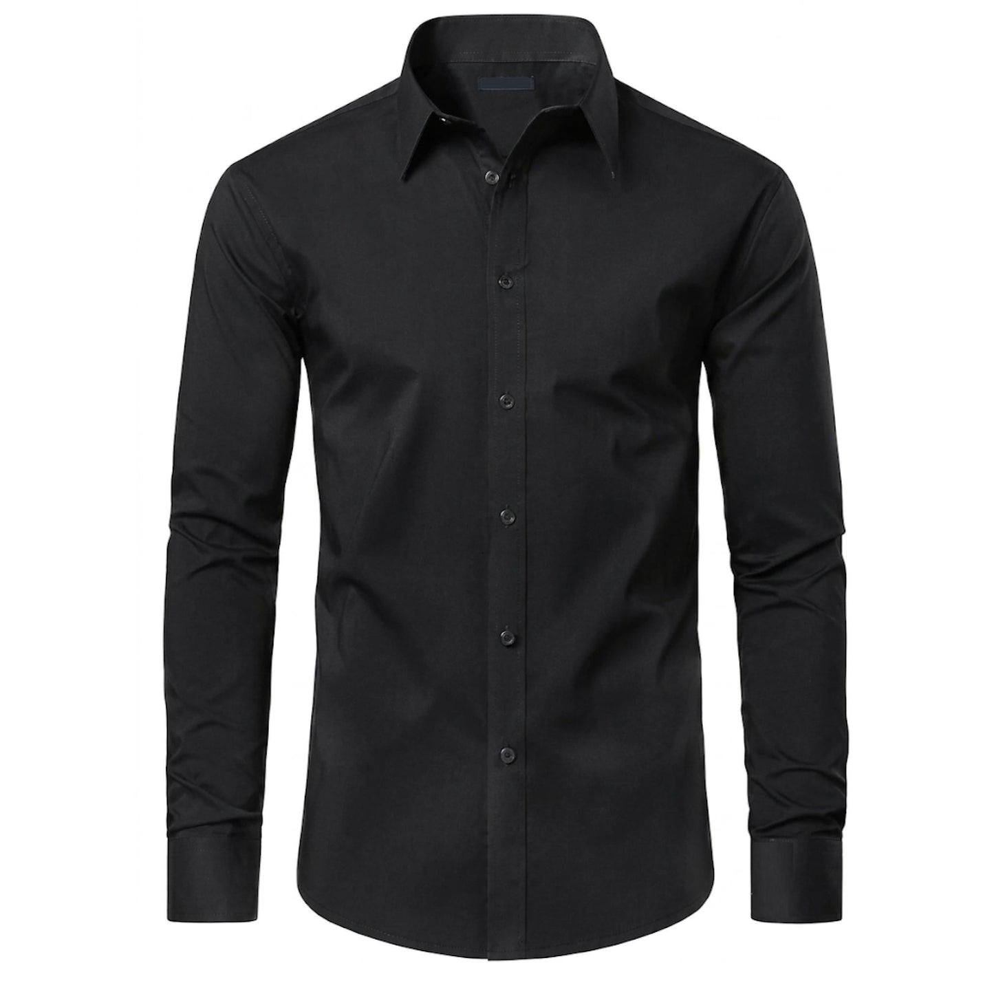 Mens Long Sleeve Untucked Stretch Dress Shirt