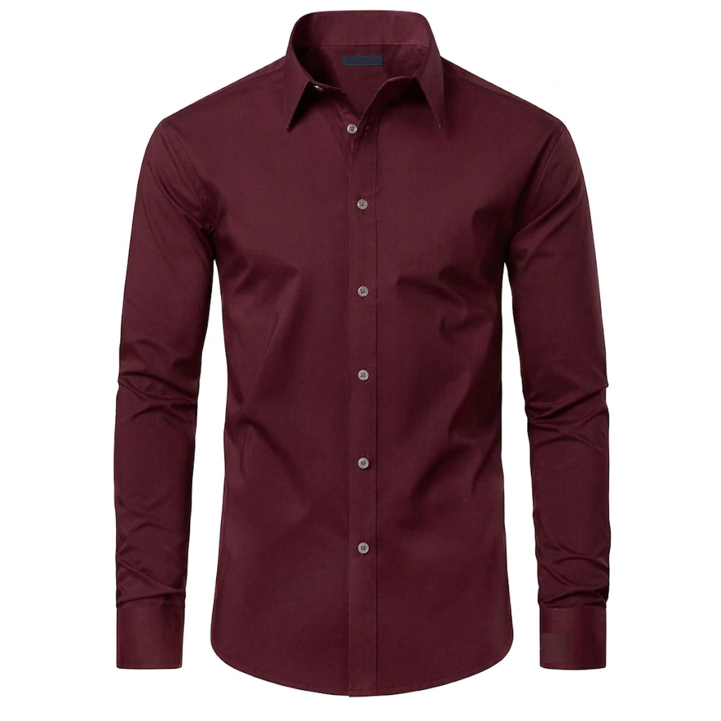 Mens Long Sleeve Untucked Stretch Dress Shirt
