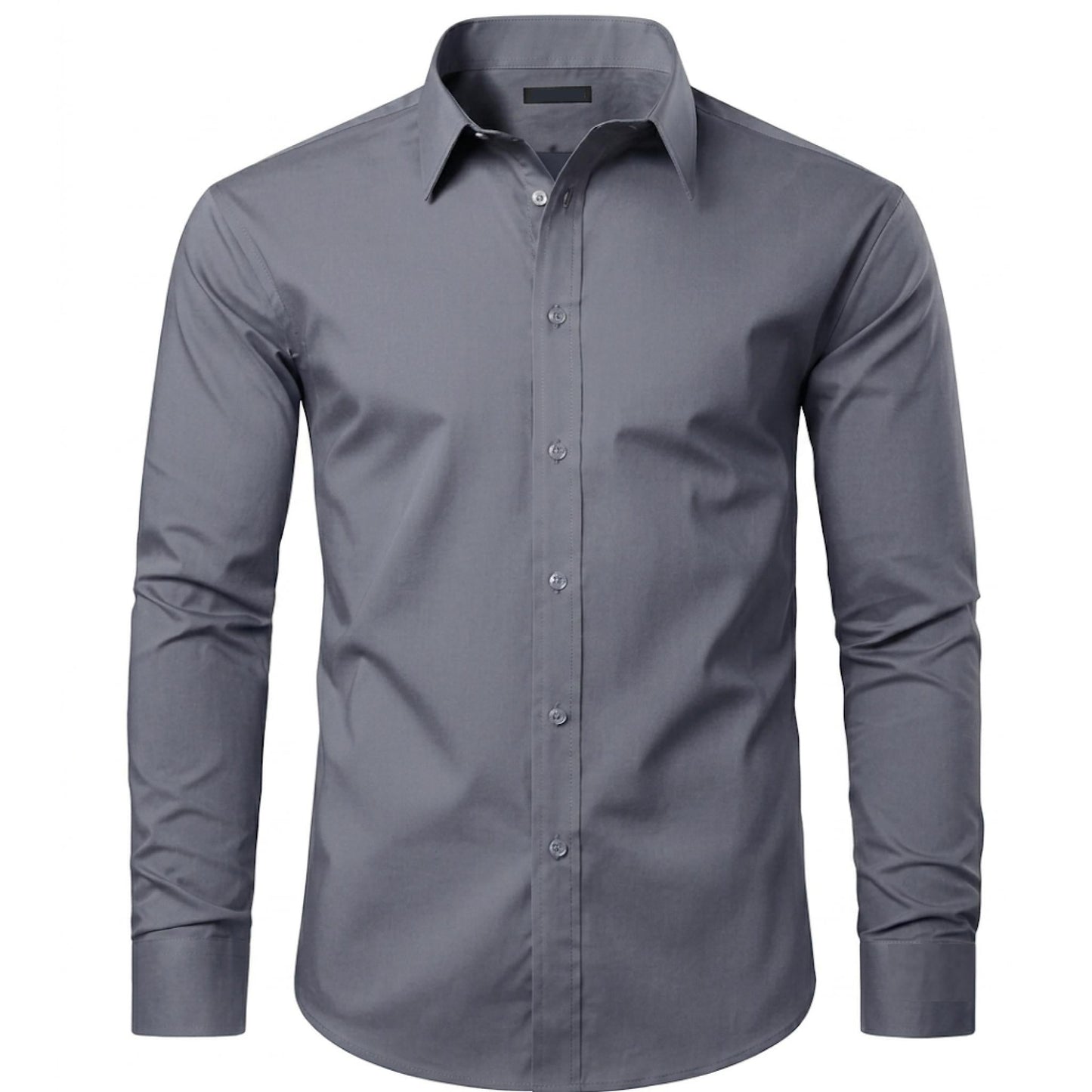 Mens Long Sleeve Untucked Stretch Dress Shirt